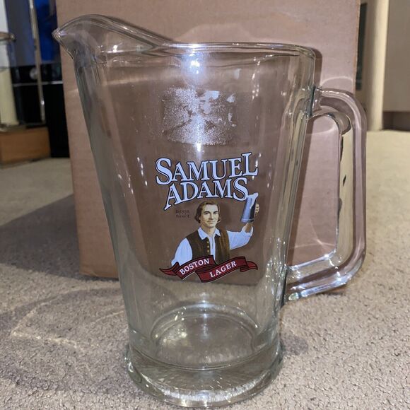 Samuel Adams Brewer Patriot Glass Beer Pitcher Boston USA Patriotic Alcohol - Picture 2 of 16
